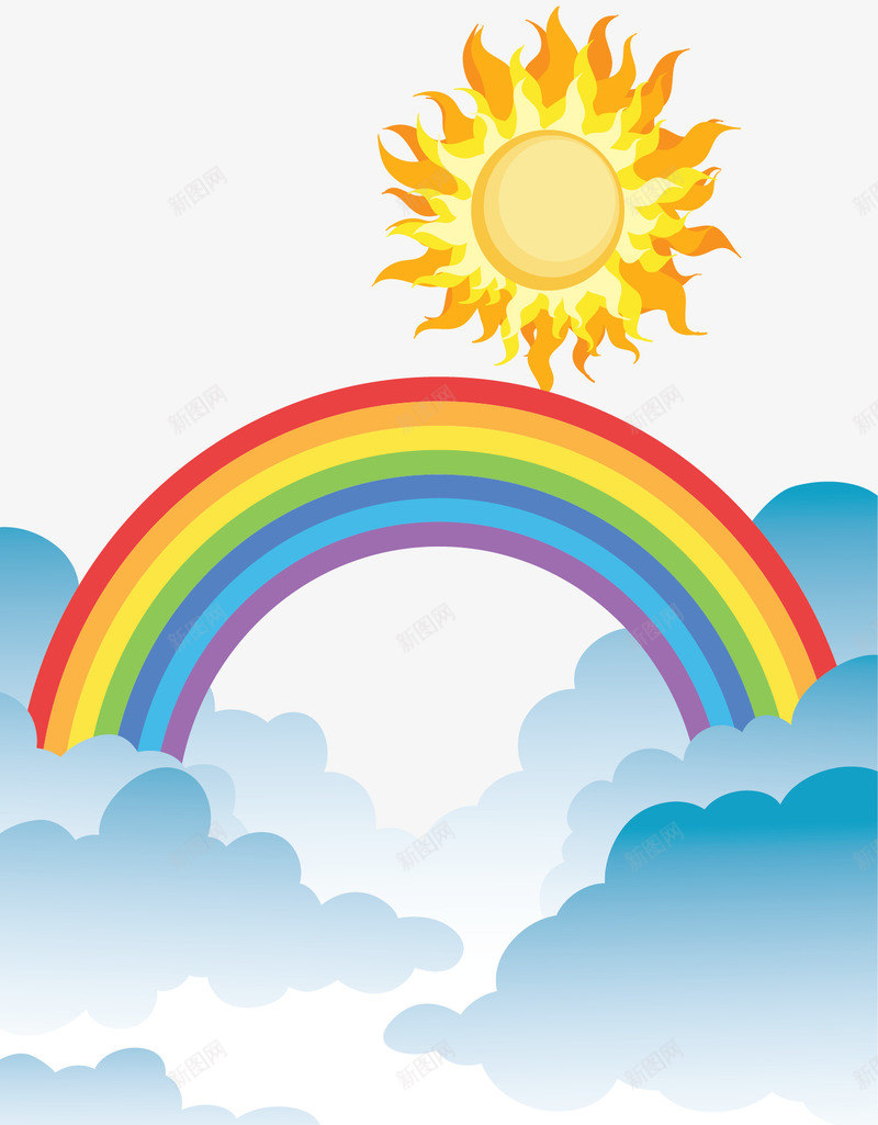 空中美丽彩虹太阳矢量图ai免抠素材_新图网 https://ixintu.com 彩虹 彩虹桥 矢量png 空中太阳 空中彩虹 美丽彩虹 矢量图