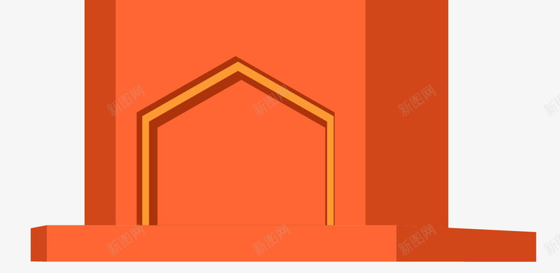 橘色学校专用讲台矢量图eps免抠素材_新图网 https://ixintu.com 专用 卡通矢量讲台 卡通讲台 卡通风格 橘色 橘色讲台 演讲台 矢量图