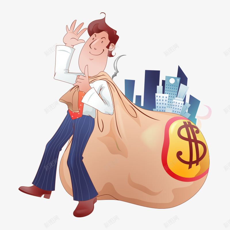卡通人物png免抠素材_新图网 https://ixintu.com 人物 卡通 卡通人物 彩绘 插画 集资 非法集资
