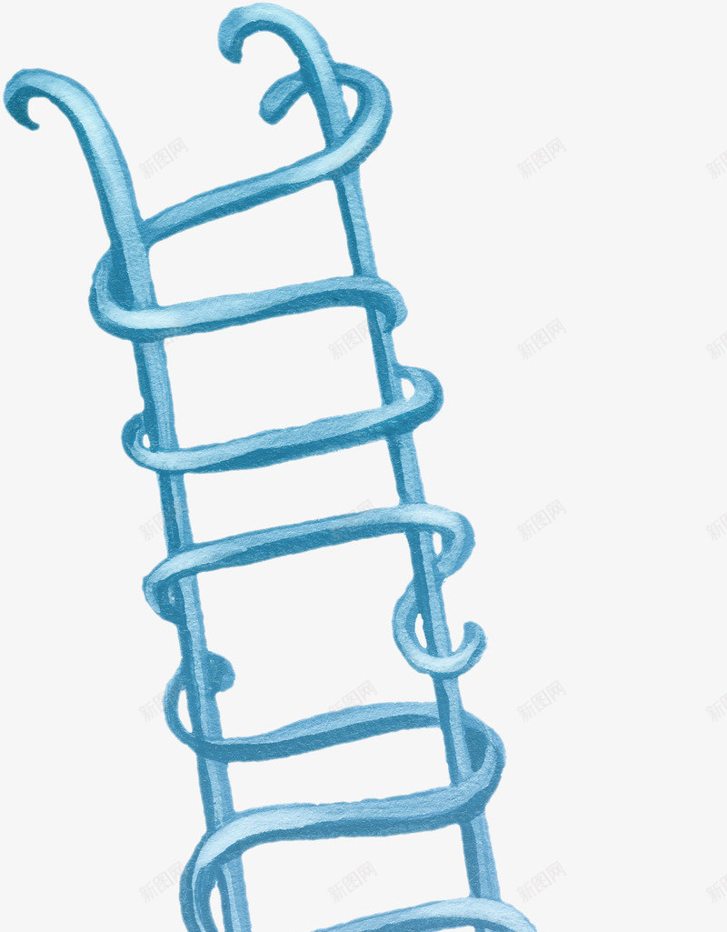 手绘水彩梯子png免抠素材_新图网 https://ixintu.com 儿童插画 天梯 插画 故事 梯子 童话