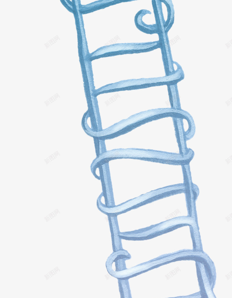 手绘水彩梯子png免抠素材_新图网 https://ixintu.com 儿童插画 天梯 插画 故事 梯子 童话