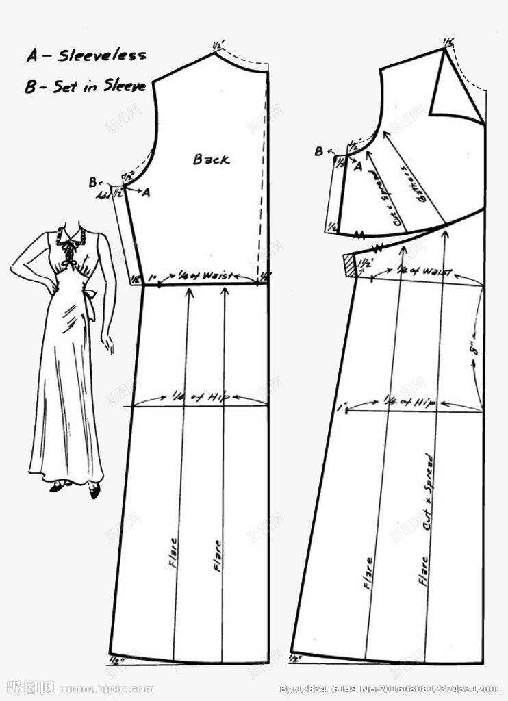 服装png免抠素材_新图网 https://ixintu.com 图纸 服装样板 服装设计