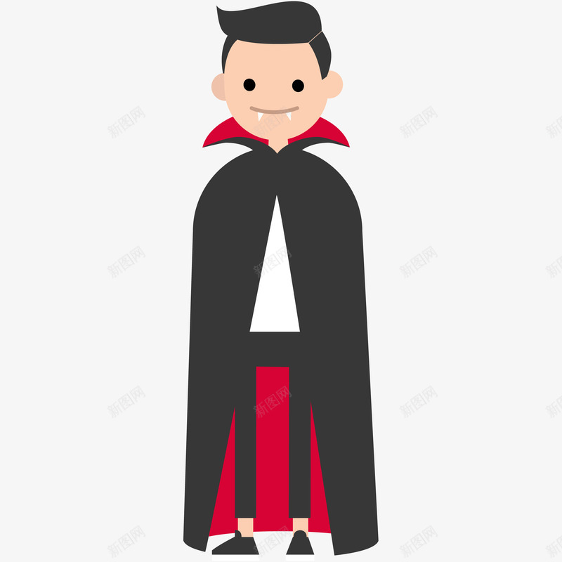 吸血鬼剪贴画矢量图ai免抠素材_新图网 https://ixintu.com 万圣节 万圣节游戏 乐趣 传统服装 吸血鬼 吸血鬼矢量剪贴画 节日 矢量图