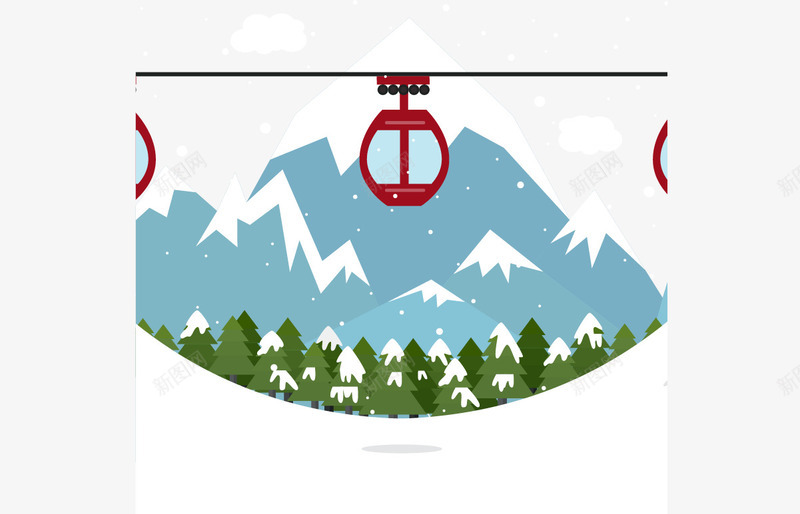 穿越冬天的雪地png免抠素材_新图网 https://ixintu.com 冬日活动 雪地 雪山 雪景 飘雪