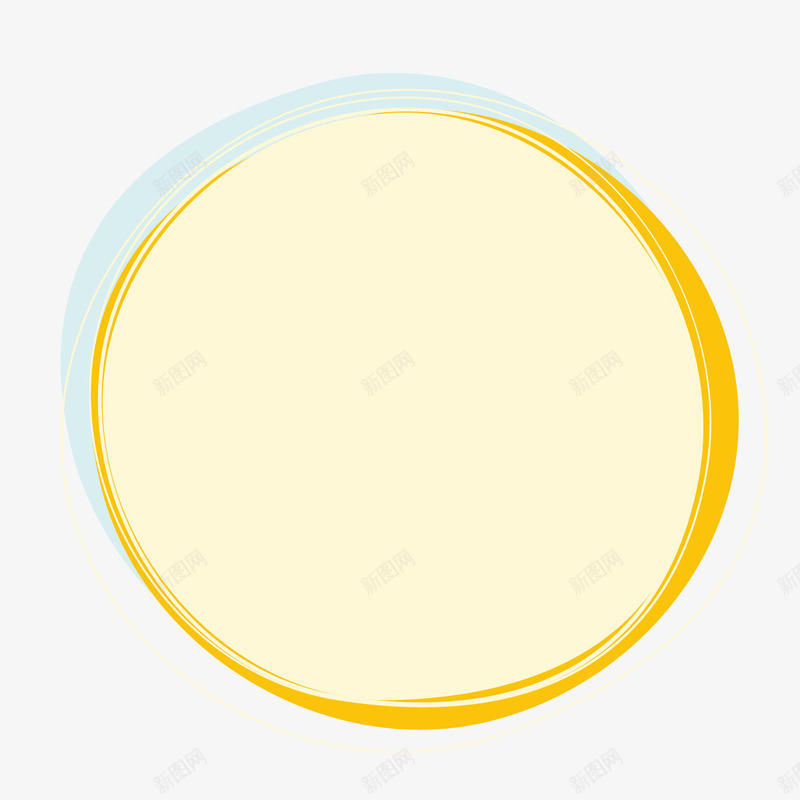 卡通圆形边框纹理png免抠素材_新图网 https://ixintu.com 免抠PNG 卡通边框 圆圈边框 彩色 水彩 简约