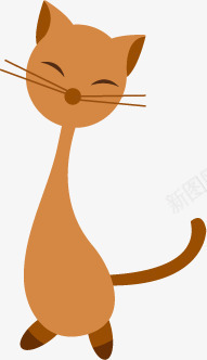 手绘黄色卡通小猫咪png免抠素材_新图网 https://ixintu.com 卡通 黄色