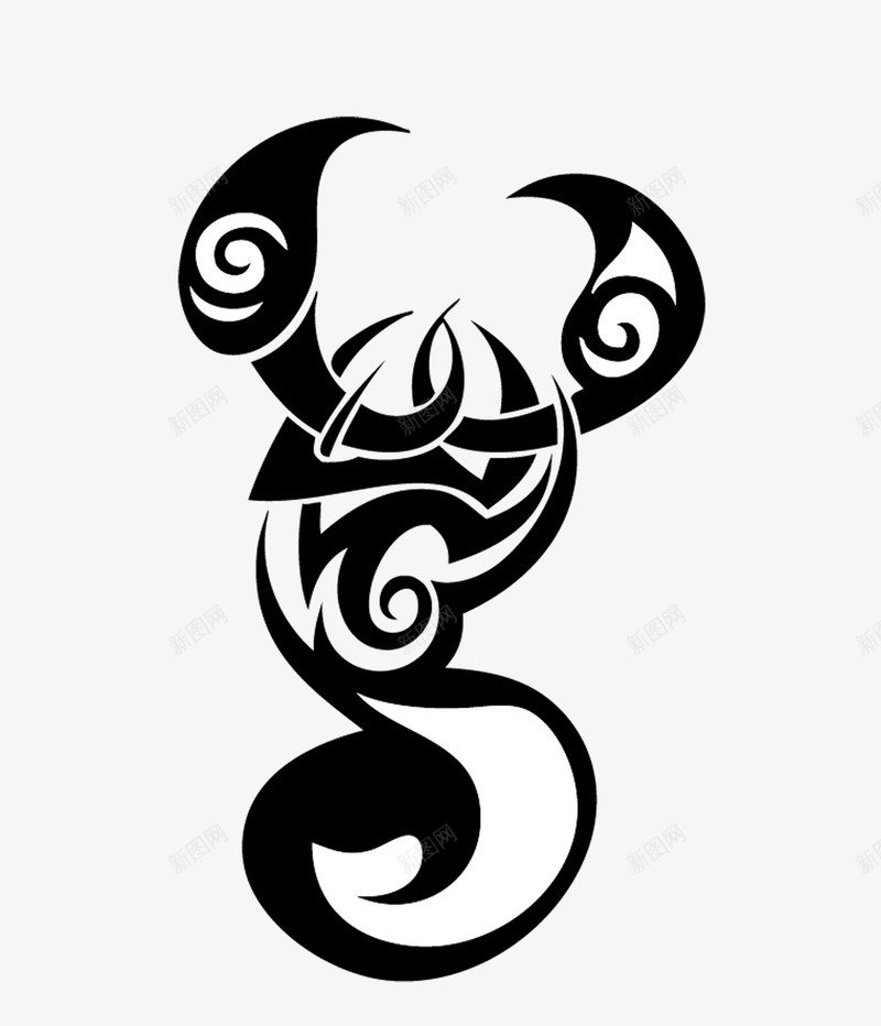 手绘墨水蝎子图标png_新图网 https://ixintu.com 手绘 简单 蝎子 黑色