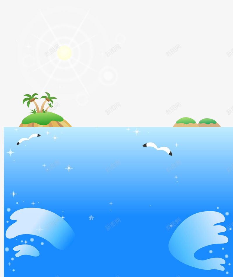 海上岛屿风光矢量图ai免抠素材_新图网 https://ixintu.com 小岛屿 度假 春游 海上岛屿 海上风光 矢量图