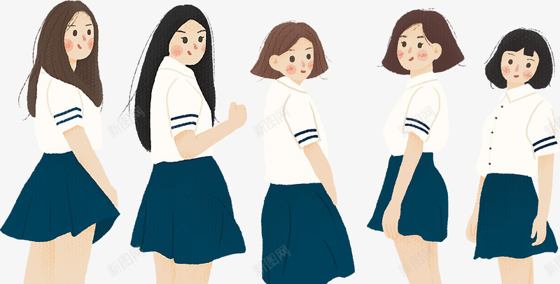 蓝色青春高中毕业季校服女生png免抠素材_新图网 https://ixintu.com 卡通 夏季校服 女生 学生 插画 校服 毕业季 毕业季插画 蓝色 青春 青春不散场 高中 高中生