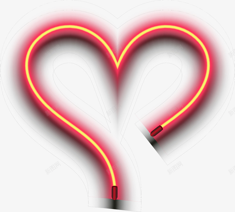 红色闪耀情人节爱心png免抠素材_新图网 https://ixintu.com LOVE 婚庆 心形 情人节 爱情 结婚 闪耀爱心 霓虹灯爱心