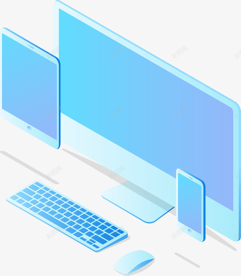 商务25D信息产品插画矢量图ai免抠素材_新图网 https://ixintu.com 25D矢量立体插画 平板 手机 电脑 矢量信息产品 笔记本 矢量图