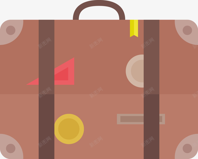 行李箱矢量图ai免抠素材_新图网 https://ixintu.com 扁平化 手提箱 旅行箱 皮箱 矢量图