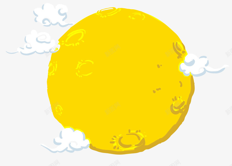中秋节日黄色月亮祥云psd免抠素材_新图网 https://ixintu.com 中秋节 中秋节日 中秋节日黄色月亮祥云 月亮 白云 祥云 黄色