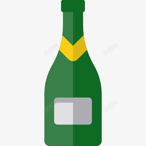 香槟图标png_新图网 https://ixintu.com 含酒精的饮料 庆典 方 瓶 酒精 食品 食品和餐厅 香槟酒