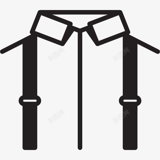 男式衬衫和吊带裤图标png_新图网 https://ixintu.com 优雅 优雅的服装 时尚 男人