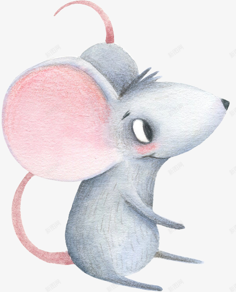 水彩呆萌可爱小老鼠涂鸦插画png免抠素材_新图网 https://ixintu.com 儿童画 卡通 呆萌可爱小老鼠 坐着抬起一只爪子的 水彩 水彩插画 涂鸦 老鼠抬脚 老鼠生日