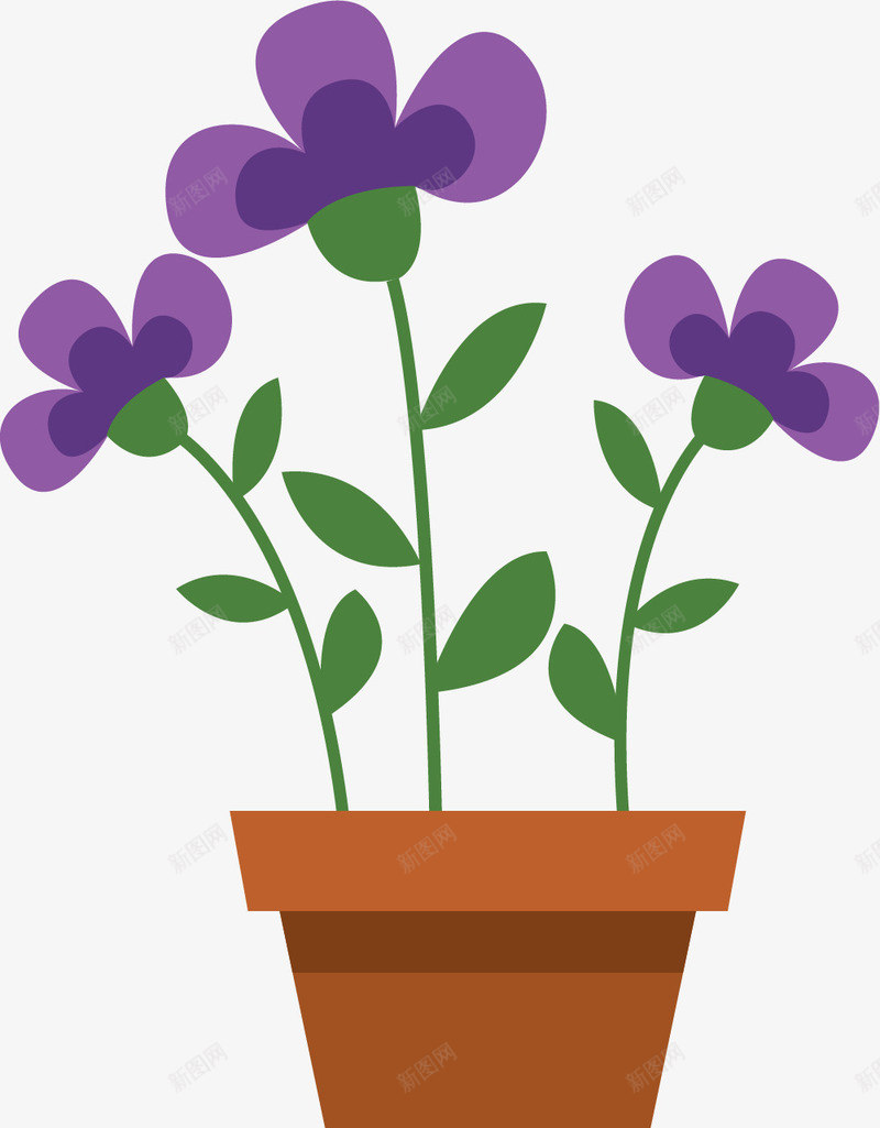 紫罗兰卡通家庭绿植png免抠素材_新图网 https://ixintu.com 卡通植物 家庭植物 家庭绿植 家用 植物 紫罗兰 紫罗兰卡通