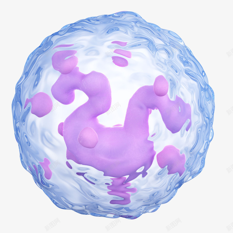 白细胞3D立体插画png免抠素材_新图网 https://ixintu.com 健康 医疗 半透明 微生物 有害微生物素材 生物学 白细胞3D立体插画 粉色