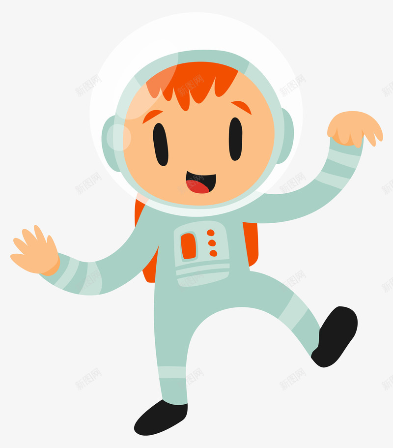 穿宇航服的卡通男孩png免抠素材_新图网 https://ixintu.com 人物 卡通 宇航员 宇航服 手绘图 服装 装扮