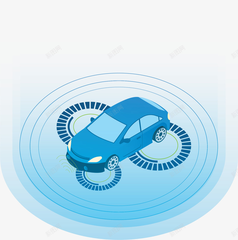 高科技人工智能汽车矢量图ai免抠素材_新图网 https://ixintu.com 人工智能 智能汽车 汽车 矢量png 科技感 蓝色汽车 矢量图
