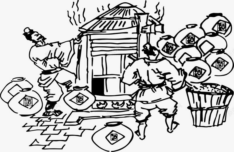 酿酒发酵png免抠素材_新图网 https://ixintu.com 古法酿酒 古法酿酒图 古法酿酒矢量 古法酿酒过程 酿酒发酵 酿酒插画 酿酒过程
