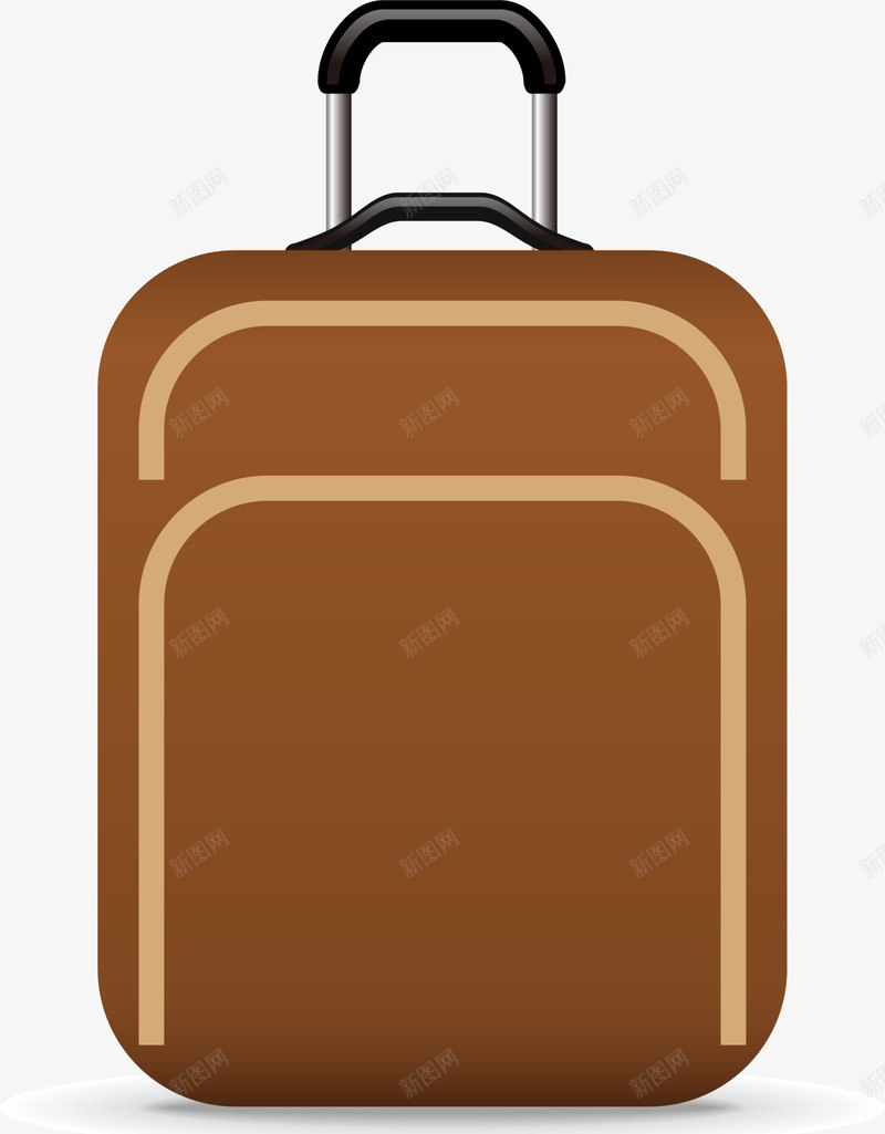 咖啡色简约行李箱png免抠素材_新图网 https://ixintu.com 休闲 咖啡色行李箱 度假 旅游 简 简约箱子 装饰图案