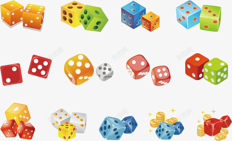 色子标图标png_新图网 https://ixintu.com 娱乐 色子 色子图标 赌博 骰子