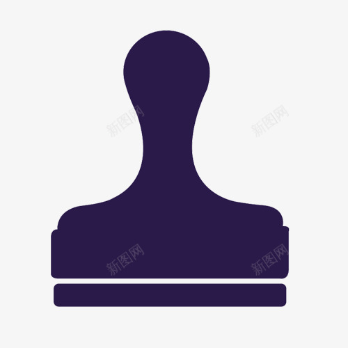 印章图标png_新图网 https://ixintu.com 公章 图案 插画 蓝紫色