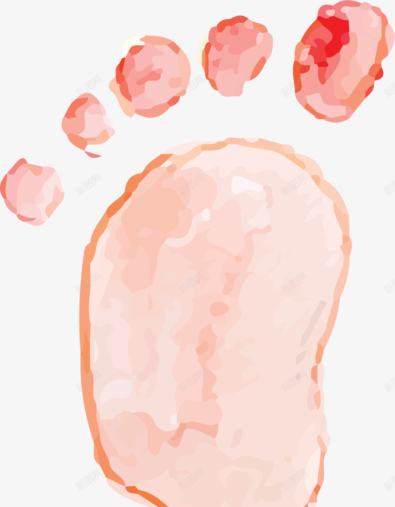 创意水彩脚印装饰插画png免抠素材_新图网 https://ixintu.com 儿童脚印 卡通 婴儿 宝宝脚印 新生儿脚印 母婴产品 水彩母婴用品 水彩脚印 脚印