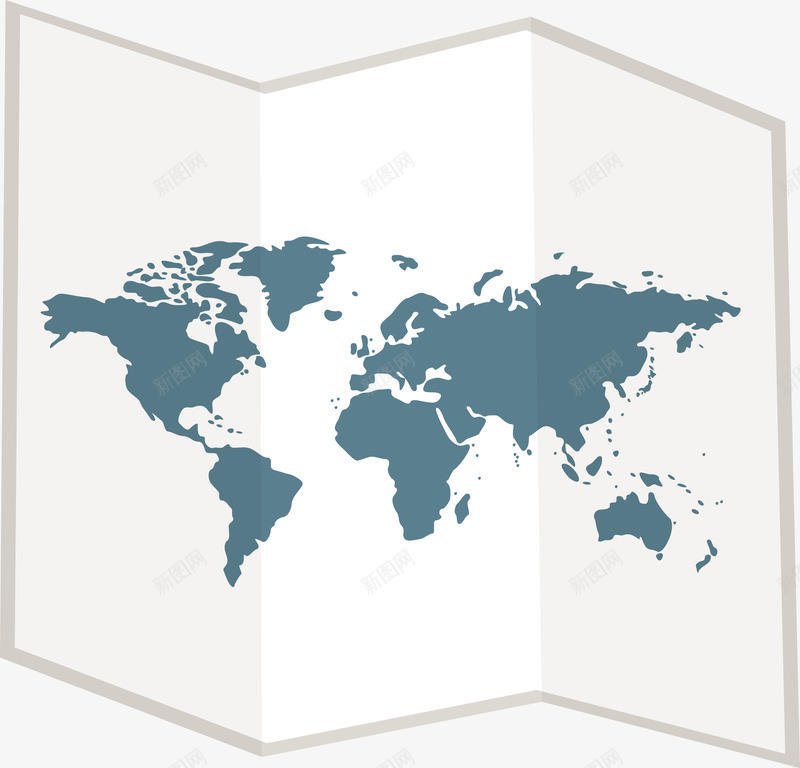 清新旅行图png免抠素材_新图网 https://ixintu.com 世界地图 地图 夏季 度假 旅行 清新 蓝色系
