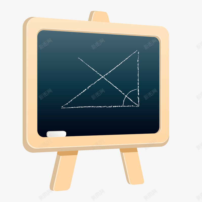 卡通黑板上的数学题矢量图ai免抠素材_新图网 https://ixintu.com 上课 卡通 学习 学校 教育 数学题 黑板 矢量图