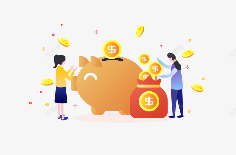 创意扁平渐变风格金猪红包插画元素png免抠素材_新图网 https://ixintu.com 元素 创意 扁平 插画 渐变风格 红包 金猪