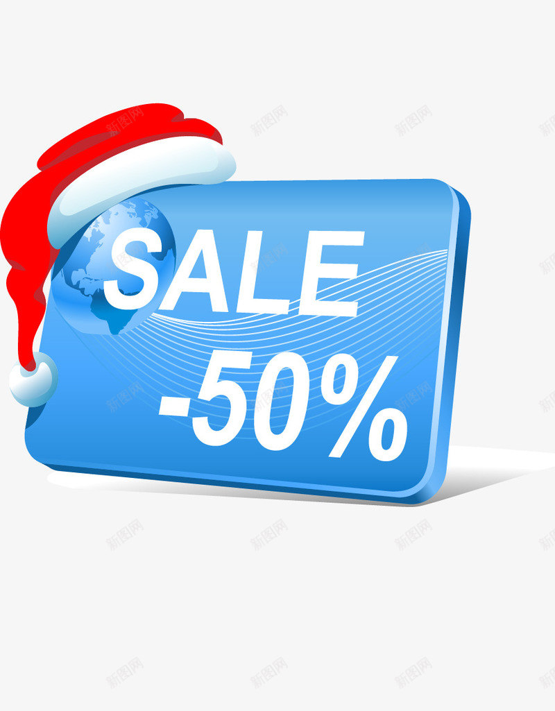 冬季打折图标png_新图网 https://ixintu.com sale 冬天 冬季 圣诞帽 打折 立体字 销售图标矢量素材 雪花