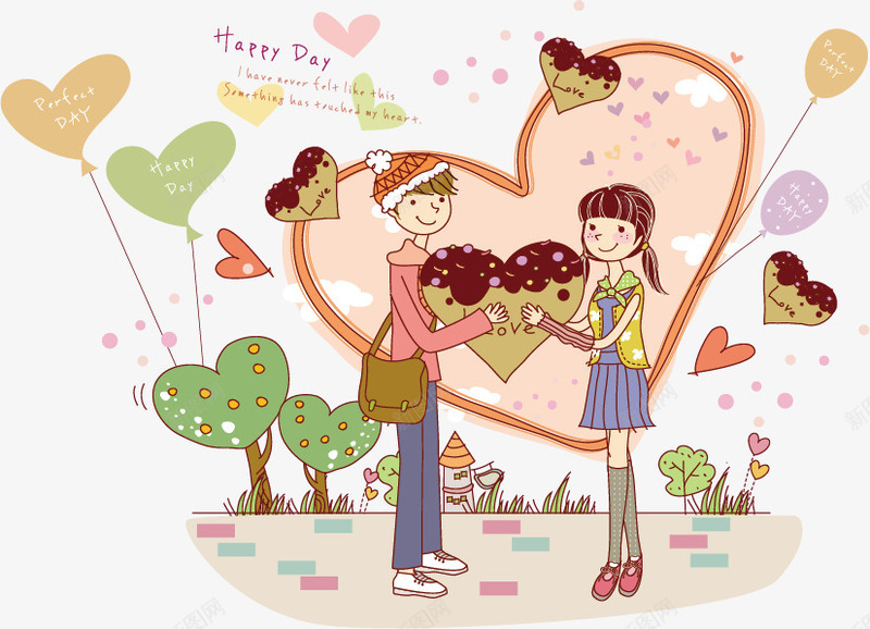 卡通情侣png免抠素材_新图网 https://ixintu.com love 卡通动漫 彩色 情人节 情侣 手绘 插图插画 浪漫 爱心 爱心贴图 爱情 美好一天 鲜花