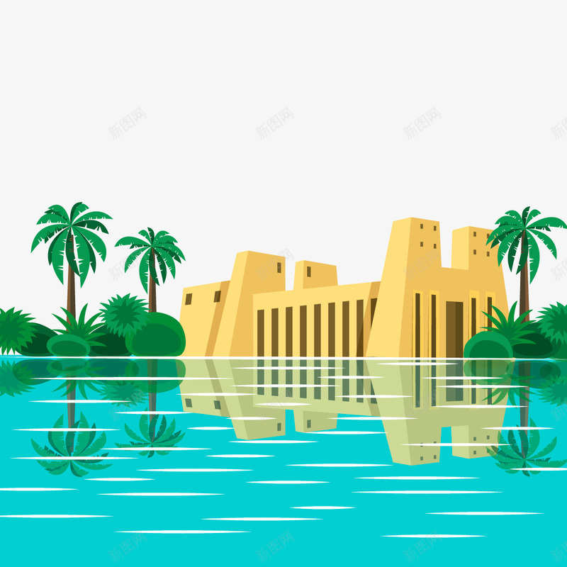 蓝天碧海png免抠素材_新图网 https://ixintu.com 度假 建筑 旅游 海外