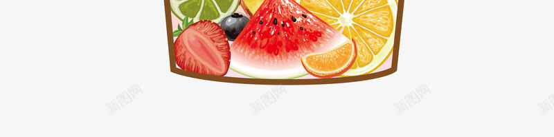 彩色手绘的水果杯矢量图ai免抠素材_新图网 https://ixintu.com 卡通手绘 吸管 杯子 水果杯 装饰图 雨伞 矢量图