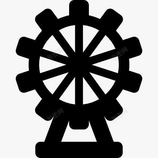 费里斯轮图标png_新图网 https://ixintu.com 公平 娱乐 游乐场 轮