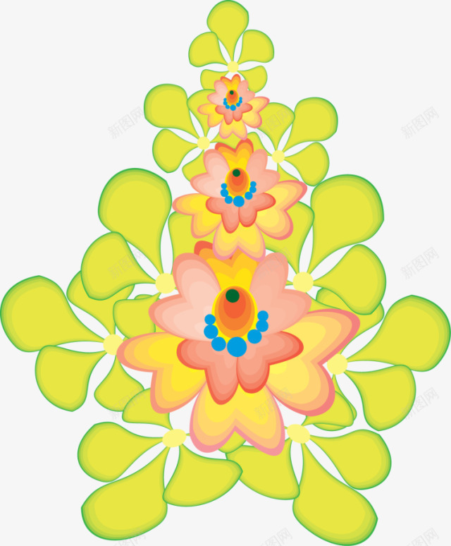 绿色花朵png免抠素材_新图网 https://ixintu.com 素材 绿色 花朵 颜色