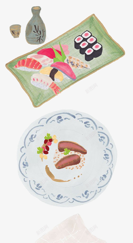日本美食png免抠素材_新图网 https://ixintu.com 卡通 寿司 手绘 插画 文艺 料理 日式 清新 美食