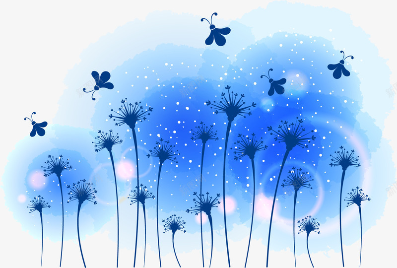 梦幻森林png免抠素材_新图网 https://ixintu.com 卡通 昆虫 梦幻