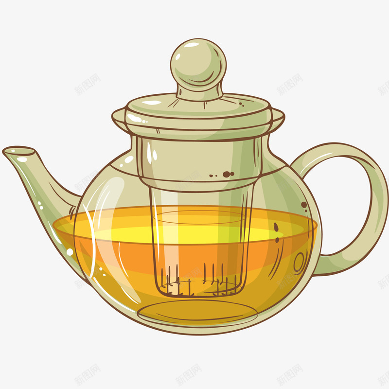 一壶肉豆蔻茶插画矢量图ai免抠素材_新图网 https://ixintu.com 一壶肉豆蔻茶插画 免抠PNG 矢量茶壶 秋季养生 茶 茶壶 矢量图