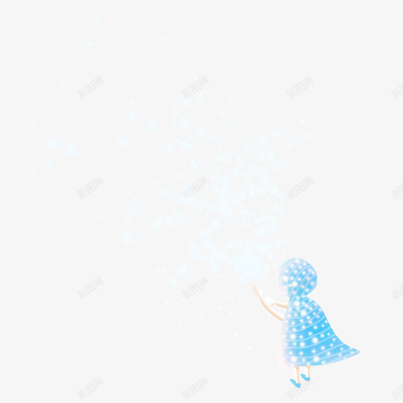 卡通手绘冬天人物png免抠素材_新图网 https://ixintu.com 冬天人物 创意 动漫动画 卡通手绘 简约 雪花