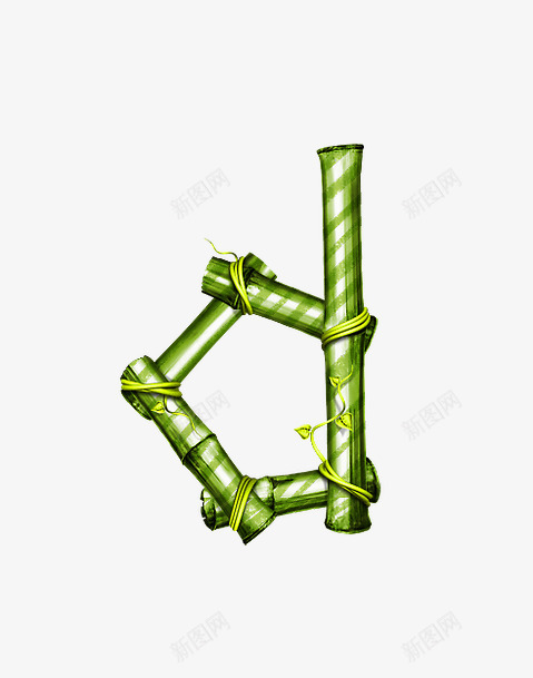 竹子字母dpng免抠素材_新图网 https://ixintu.com 创意数字 竹子字母数字 竹林环保