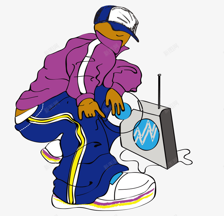 紫色HIPHOP街头手绘嘻哈png免抠素材_新图网 https://ixintu.com HIP HOP HOP街头手绘嘻哈街舞音乐年轻人物免抠免费下载 hiphop 人物 卡通 嘻哈 夜店 插画 潮流 紫色HIP 紫色人物 街头 酒吧 黑人