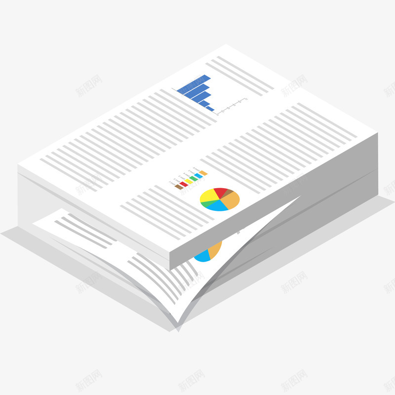 财务报表插画矢量图ai免抠素材_新图网 https://ixintu.com 免抠PNG 图表 数据图表 文档 股市 财务报表矢量插画 矢量图