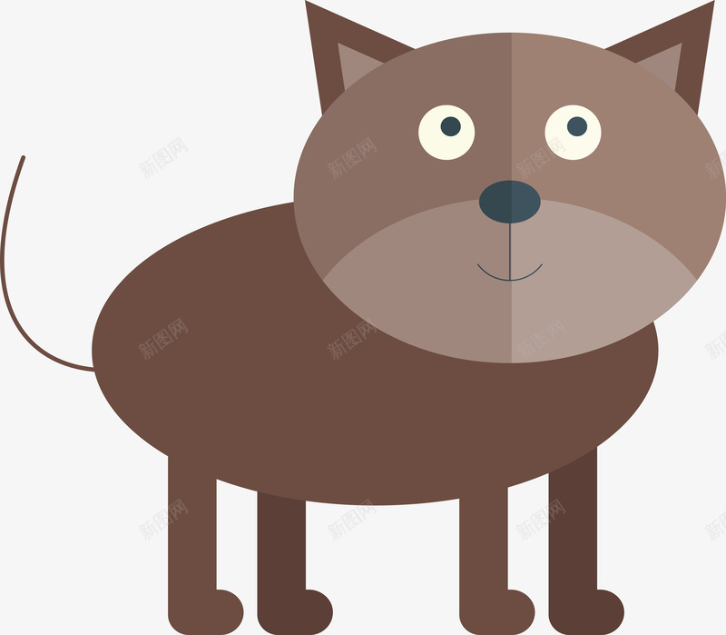 卡通小猫矢量图ai免抠素材_新图网 https://ixintu.com 创意 动物 卡通 小猫 精美 矢量图
