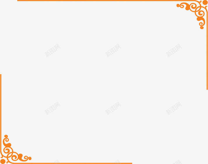 黄色欧式花纹边框png免抠素材_新图网 https://ixintu.com 欧式 花纹 边框 黄色