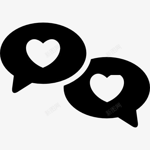 爱聊语音Buble的心图标png_新图网 https://ixintu.com 两 对语音的气球 心 接口 爱 爱在空气中 聊天 言语泡沫
