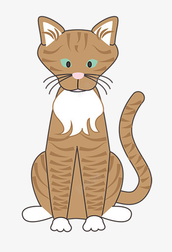 棕色猫咪png免抠素材_新图网 https://ixintu.com 剪贴 小猫 白须猫咪 野猫