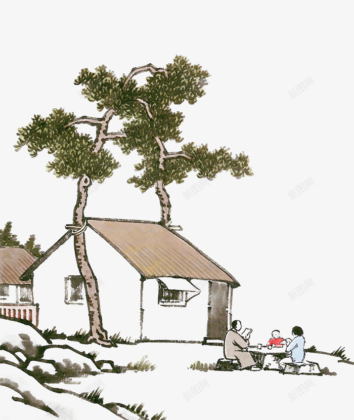 房屋前的一家人png免抠素材_新图网 https://ixintu.com PNG绱犳潗 缁挎爲 鍗 鎴垮眿 鎵嬬粯